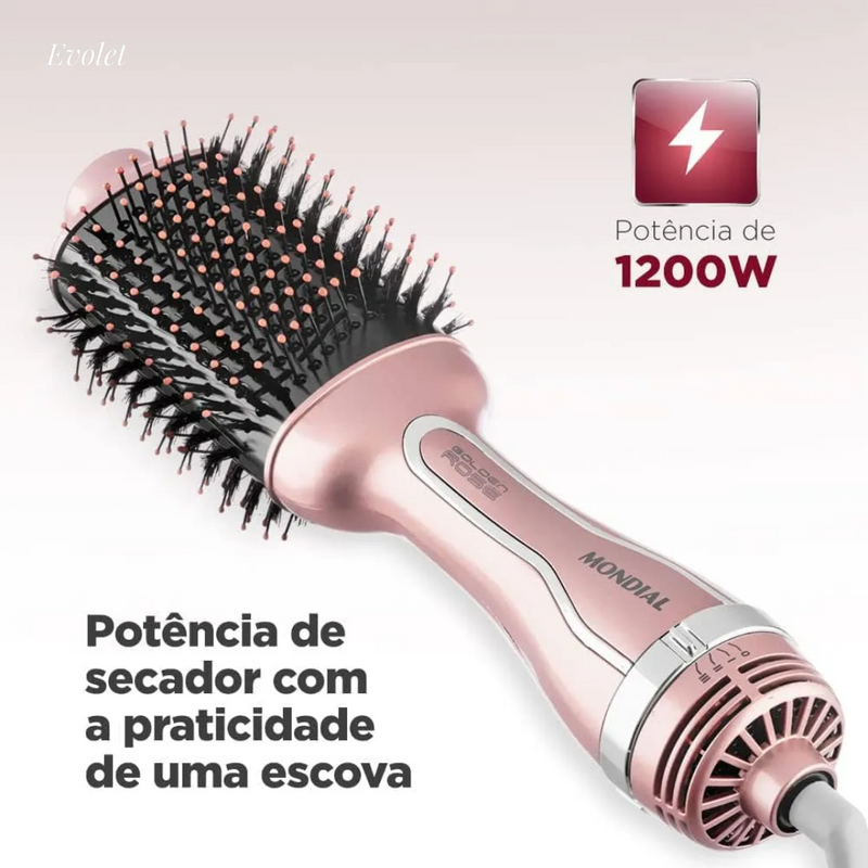 Escova Secadora Mondial Golden Rose Bivolt