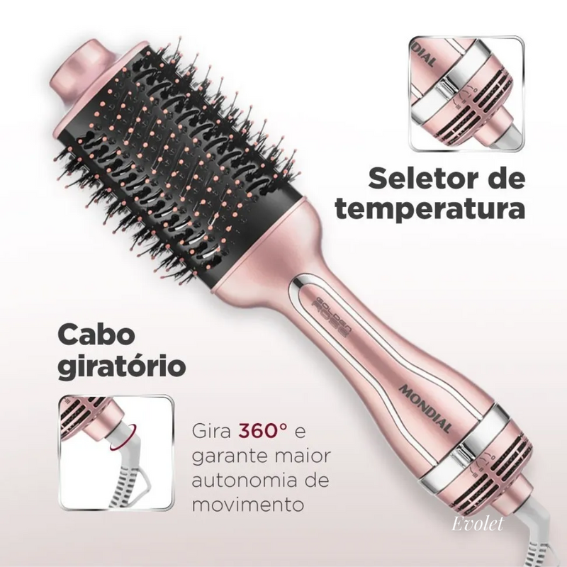 Escova Secadora Mondial Golden Rose Bivolt