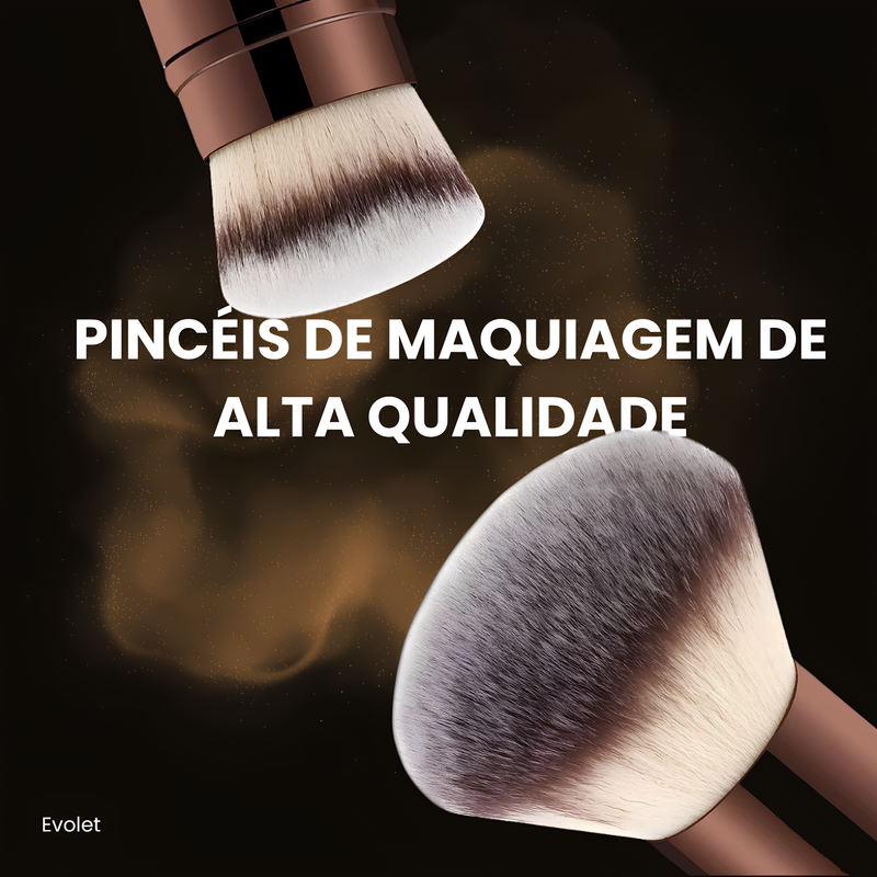 20 Pincéis de Maquiagem Profissional de Ponta Dupla - MAANGE
