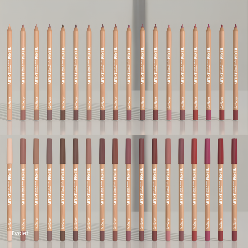 Caixa Com 6 Lápis Delineador Labial Face Secret Artist Shape Sculpt - Textura Supermacia
