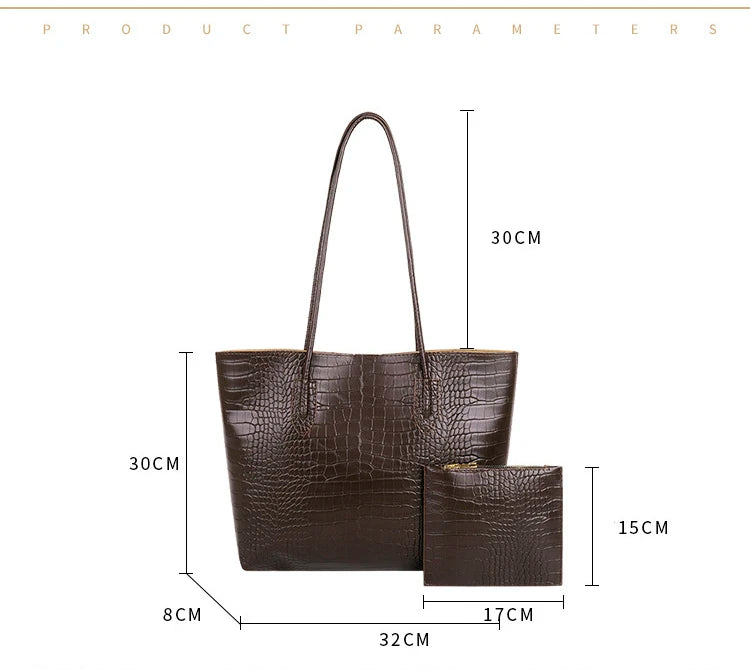 Large PU Leather Shoulder Bag for Women Fashion Trend Designer Female Fashion Handbags Purses Tote Bags