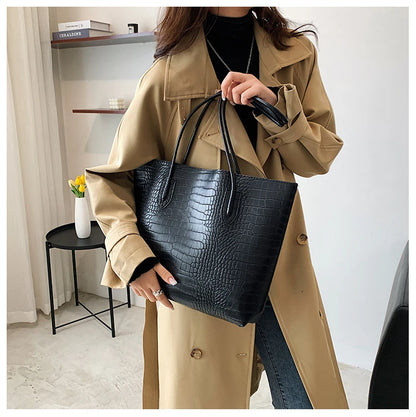 Large PU Leather Shoulder Bag for Women Fashion Trend Designer Female Fashion Handbags Purses Tote Bags