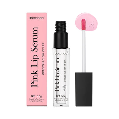 Natural Pink Serum Lips Pink Fresh Remove Dark Lips Gel Clareador Essência Creme Bálsamo Reparador de Linhas Finas Clareador Esfoliante Labial