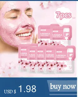 LAIKOU 7pcs Moisturizing Facial Mask Hydrating Sleeping Face Sheet Masks Repairing & Nourishing Night Face Mask Skin Care