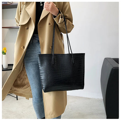 Large PU Leather Shoulder Bag for Women Fashion Trend Designer Female Fashion Handbags Purses Tote Bags