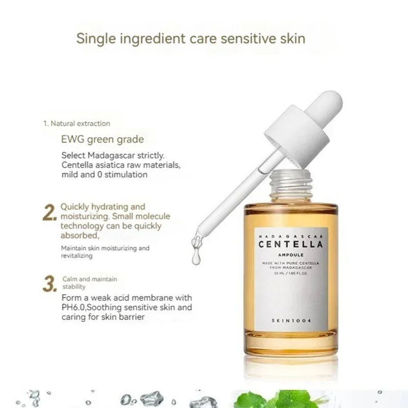 100ml Centella Asiatica Essence Calmante Hidratante Iluminador Sérum Facial Cápsula Iluminadora Ampola Solução Diária para Cuidados com a Pele