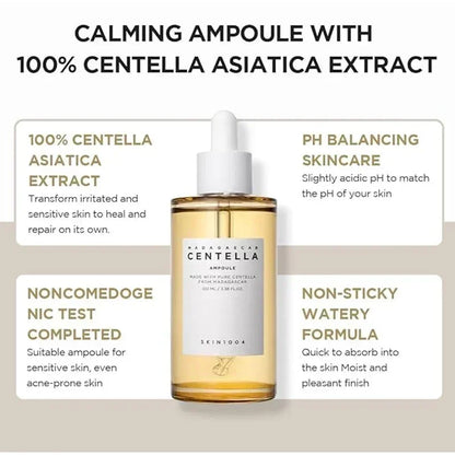 100ml Centella Asiatica Essence Calmante Hidratante Iluminador Sérum Facial Cápsula Iluminadora Ampola Solução Diária para Cuidados com a Pele